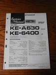 Pioneer KE-A630 KE-6400 Service Manual. Fixed Price $15.00.
