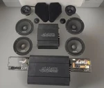 Mmats Sound System Lot SQ4100+M1000.1D+4MIDS+4 Highs+ 4TWEETERS+2CROSSOVER Good. Fixed Price $2299.99.