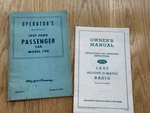 1947 Operators Manual Ford Passenger Car And Adjust-o-matic Radio Brochure. Fixed Price $24.99.