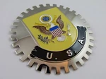 Grille Badge Usa With Coat Of Arms Eagle For Car Truck Mount American Flag. Fixed Price $38.20.