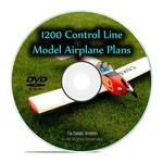 1,200 Control Line Remote Rc Radio Model Airplane Plans, Dvd. Fixed Price $11.98.