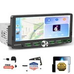Single Din Touchscreen Radio With Wireless Apple Carplay & Android Auto, 6.9" Ip. Fixed Price $82.74.