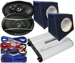 2X Pioneer TS-A6976S 6X9" Speakers + 1500W Amplifier S2 Box Kit. Fixed Price $179.99.