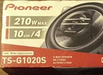 Pioneer TS-G1020S 2-WAY Car Speakers 4IN 10CM 30W Rms 210W Max Pair. Fixed Price $69.99.