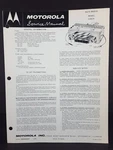 Motorola 1961 Buick, Olds, Pontiac Auto Radio Service Manual Model CA61X. Fixed Price $7.00.