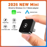 2IN1 Wireless Carplay Auto Mini Box For Multiple Brands. Fixed Price $38.39.