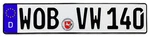 Vw Wolfsburg Front German License (wob) By Z Plates With Unique Number New. Fixed Price $39.99.