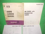 1970 Camaro Chevelle Ss Camino 442 Firebird Gto Delco Radio Service Manual. Fixed Price $25.99.