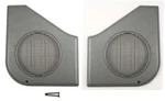 1987-1993 Ford Mustang Door Panel Speaker Grills & Hardware Smoke Gray Pair. Fixed Price $39.95.
