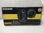 Kicker CS5 5-1/4IN, 225W Peak, Coaxial Speakers Set Of Two Unused New F4 21. Fixed Price $52.25.