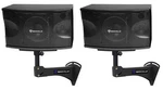 Pair Rockville KPS80 8" 3-WAY 800W Karaoke/pro Speakers+adjustable Wall Brackets. Fixed Price $219.80.
