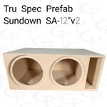 Tru Spec Prefab Dual 12" Subwoofer Enclosure Box Sundown 12V2 Made In The Usa. Fixed Price $249.99.