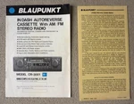 Porsche Blaupunkt CR-3001 Stereo Cassette Radio 911 928 Owner's Manual Us 924. Fixed Price $36.00.