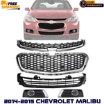 Front Grille Chrome Kit & Fog Light Bezels Lh+rh For 2014-2015 Chevrolet Malibu. Fixed Price $164.34.