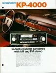1977 Pioneer KP-4000 Car Stereo Glossy Original Dealer Brochure Hifi Audio Tape. Fixed Price $16.50.