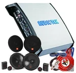 4X Jbl Stage 6.5" & Component Speaker + Audiotek 4CH 1000W Amplifier Kit. Fixed Price $289.90.
