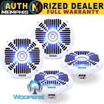 Pairs Memphis MXA602SLW White 6.5" Led Marine Coaxial Tweeters Boat Speakers. Fixed Price $199.90.