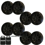 Kicker Black Oem Replacement Marine 6.5" Coaxial Bundle 8 Speakers. Fixed Price $399.92.