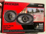 Kicker KSC460, Series 4X6" 2-WAY Ohm Coaxial Speakers (47KSC4604). Fixed Price $75.00.