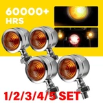 Motorcycle Turn Signals Front Rear Blinker Light Chrome 1-5SET. Fixed Price $8.54.