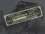 Loudspeaker LS7 Lew Jeep Willys Us WW2 Radio Plate. Fixed Price $18.71.