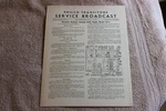 1935 Philco Service Sheet - Chrysler Deluxe Custom Built Radio Model CT11. Fixed Price $9.99.