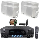 Pyle Digital 200W Stereo Receiver, 4X 3.5'' Max 3-WAY Speakers, Mic System. Fixed Price $296.49.