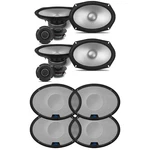 Alpine S2-S69C 6X9" Component & KTE-S69G Grill Bundle (4 Items). Fixed Price $523.09.