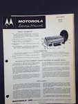 Motorola 1955, 1956 Chevrolet Auto Radio Service Manual Model CTA6T. Fixed Price $7.00.