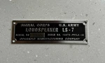 WW2 Loudspeaker Data Plate Ls 7 Brushed Nickel 3 Willys Jeep Operadio. Fixed Price $20.30.
