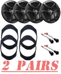 4 Jvc 300 Watts Truck Front/rear Door Speakers W/ 6X8 To 6.5 " Adapter Plate. Fixed Price $131.99.
