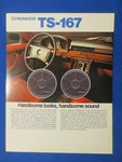 Pioneer TS-167 Speaker Sales Brochure Factory Original The Real Thing. Fixed Price $10.97.