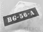 Stencil Marking Cover Radio Antenna BG56A .. Us WW2 Jeep Dodge. Fixed Price $6.18.