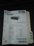 Sony XR-1890 Service Manual Original Repair Book. Fixed Price $49.99.