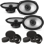 Alpine S2-S69 Speakers, Stinger RKFR69 Rings 4 Pairs, 6X9" Type Coax. Fixed Price $357.89.