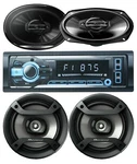 Blaupunkt 1-DIN MP3 Car Bluetooth Receiver+ Pioneer 6X9" & 6.5" 2 Pairs Speakers. Fixed Price $179.99.