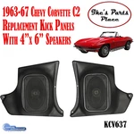 Custom Autosound KCV63/7 1963-67 Chevy Corvette Kick Panels With 4X6" Speakers. Fixed Price $174.95.