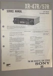 Sony Am-fm Cassette Stereo Radio W/ Wired Remote XR-47R XR-57R Service Manual. Fixed Price $13.99.