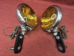 Very Nice Auto Radiator Accessory Fog Lights, Working Hot Rat Rod Lowrider. Fixed Price $169.50.