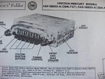 1953 Lincoln 3SH-756, Mercury 3SM-757 Radio Photofact. Fixed Price $12.50.