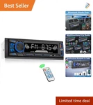 Bluetooth Single Din Car Stereo With Dual Usb & 7 Colors For Custom Ambiance. Fixed Price $34.99.