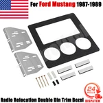 Radio Relocation Double Din Trim Bezel Kit Ford Mustang 1987 1988 1989 New. Fixed Price $55.99.