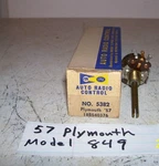 1957 Plymouth Radio Volume Control Nos For Mopar Model 849. Fixed Price $19.00.