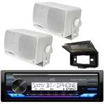Jvc KD-X38MBS 1 Din Usb Led Stereo Receiver, 2X Pyle 3.5" 200W Speakers, Cover. Fixed Price $169.00.