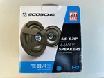 Scosche 4-WAY Speakers Model HD6504, 6.5"-6.75", 200W, 50W Rms New Open Box!. Fixed Price $49.99.