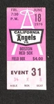 June 18, 1976 Boston Red Sox California Angels Ticket Stub. Fixed Price $24.99.