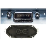 Custom Autosound USA-740 Radio And Dash Speaker Kit Mustang 1965-1966. Fixed Price $463.99.