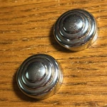40'S 50'S Pontiac Buick Oldsmobile Chevy Nos Gm Chrome Radio Delete Knobs 2 Pcs. Fixed Price $55.00.