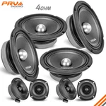 4X Prv 6.5" Midrange Speaker + Tweeters 1480W Package 6MR250B-4 & TW350TI-4 Slim. Fixed Price $215.46.