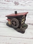 Vintage Log Cabin Mill House 2 Transistor Radio Am Wood Powers On Read Descrip. Fixed Price $49.99.